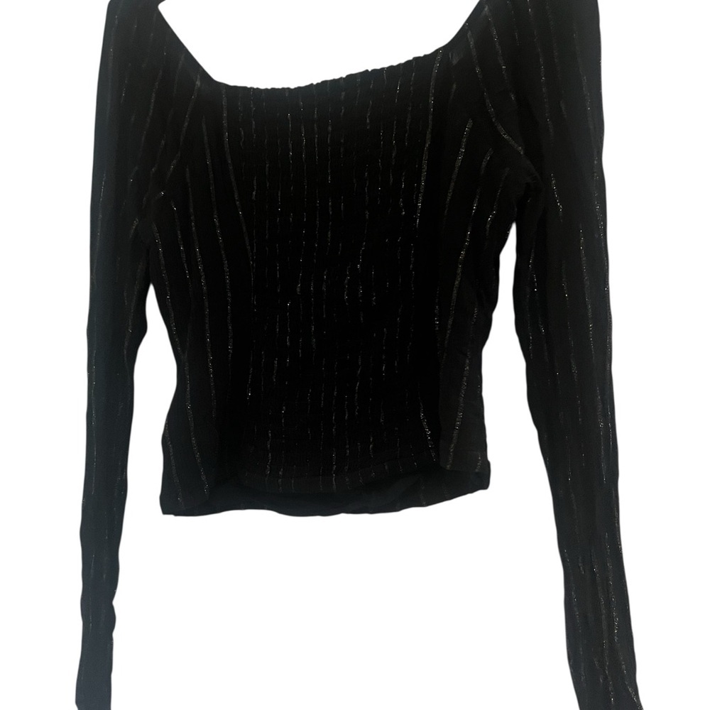 Idyllwind Black Ribbed Crop Top - Picture 3 of 5